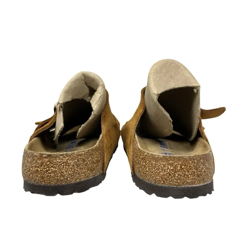 Birkenstock Arizona Mens 11 Cognac Brown Suede Leather Sandals Comfort‎ EU 44